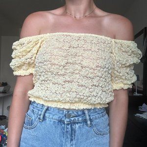 Primark Yellow Summer Crop Top
